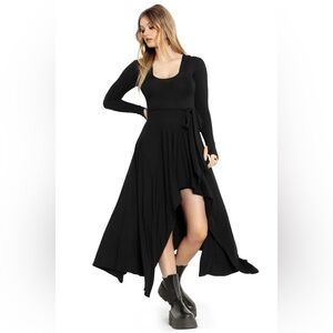 Blackmilk Classic Black Long Sleeve Dress Hoodie L